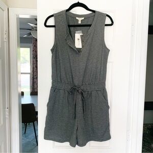Como Blu Gray Sleeveless Romper